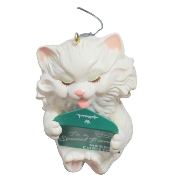 Hallmark Keepsake Ornament Friendship Kitten 1990 Christmas Collectible - Picture 2 of 7